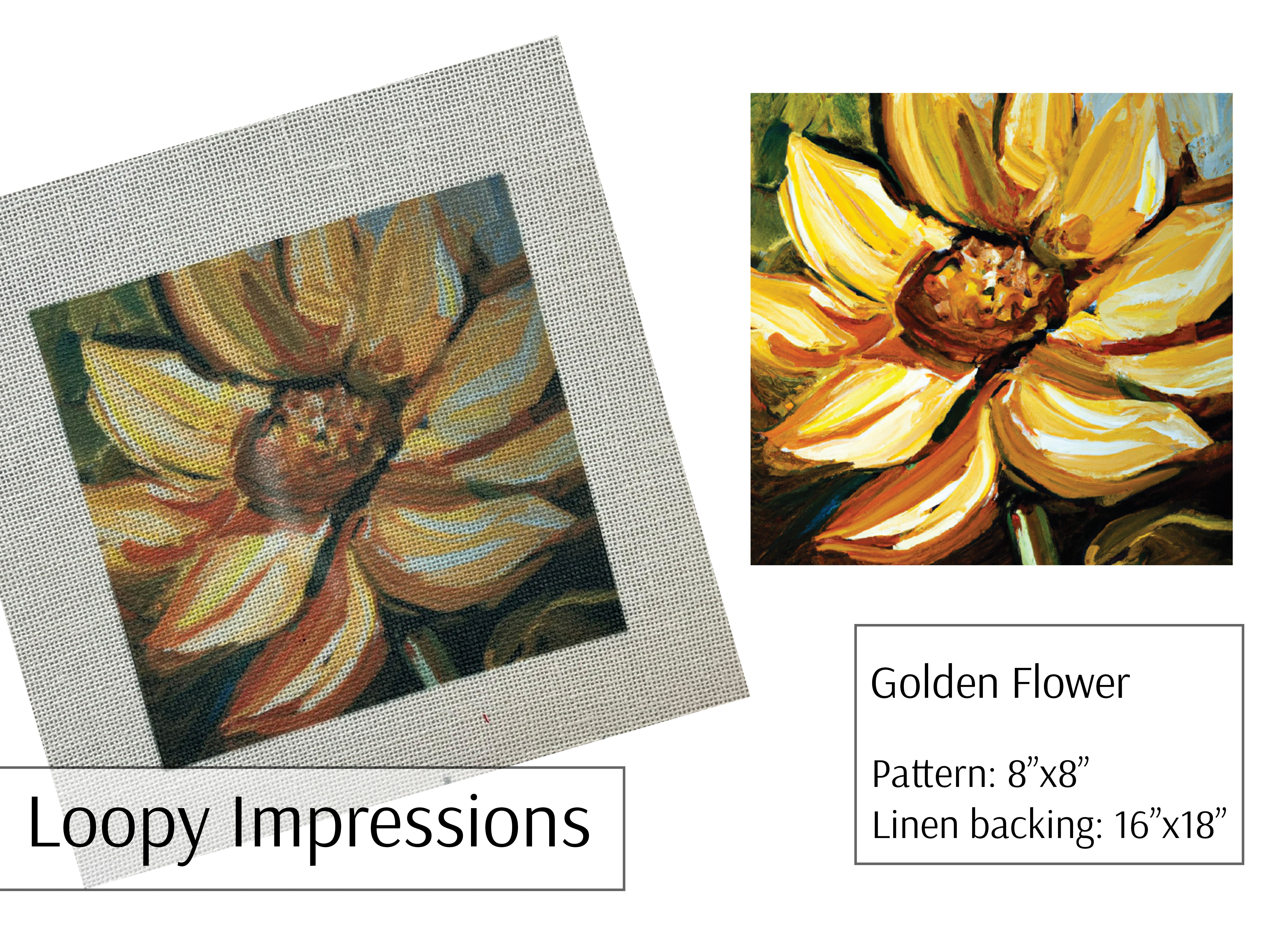 Loopy Impressions Pattern - Yellow Flower
